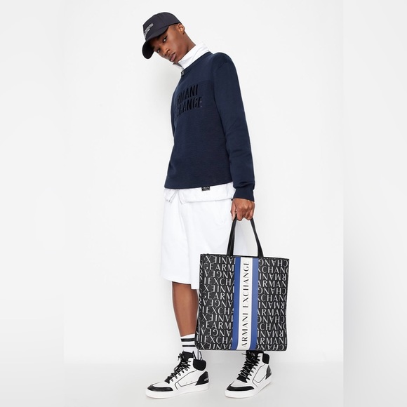 ARMANI EXCHANGE Crew Neck SWEATSHIRT (NAVY) - Picture 4 of 5